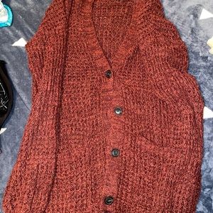 Burnt orange American eagle cardigan